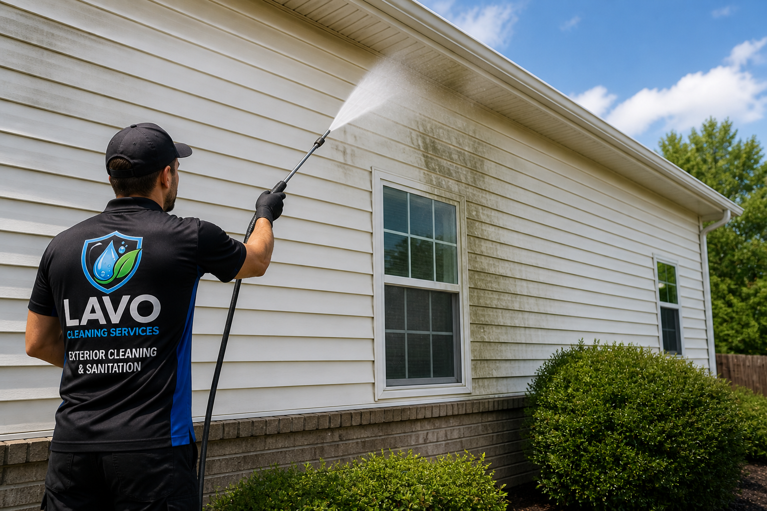 Exterior property cleaning service